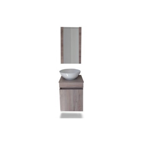 GABINETE, LAVABO Y ESPEJO DK1 ROBLE
